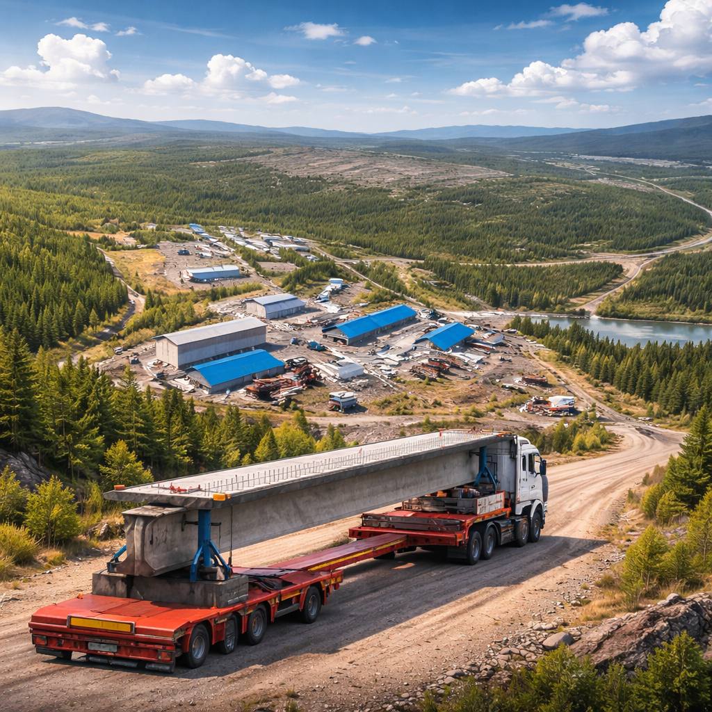 Перевозка тралом на месторождение Сухой Лог