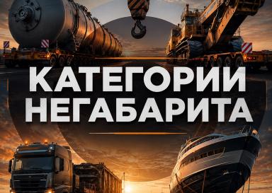 Категории негабаритных грузов: 1, 2, 3